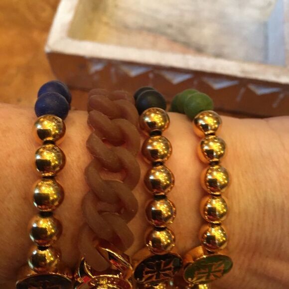 GOLD & Rubber Rustic Cuff Set! - Picture 7 of 8